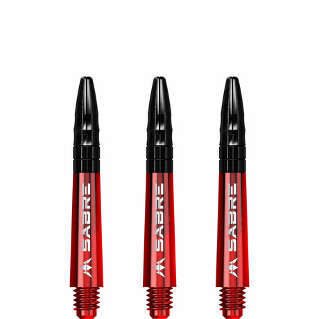 *Mission Sabre Shafts - Polycarbonate Dart Stems - Red - Black Top - view 5
