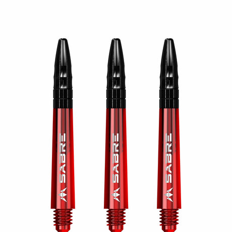 *Mission Sabre Shafts - Polycarbonate Dart Stems - Red - Black Top - view 4
