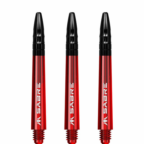 *Mission Sabre Shafts - Polycarbonate Dart Stems - Red - Black Top - view 3
