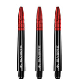 *Mission Sabre Shafts - Polycarbonate Dart Stems - Black - Red Top - view 3