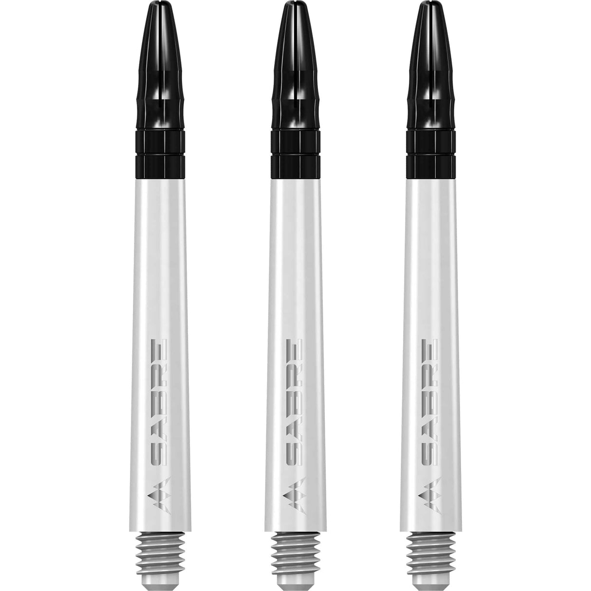 *Mission Sabre Shafts - Polycarbonate Dart Stems - White - Black Top - view 2