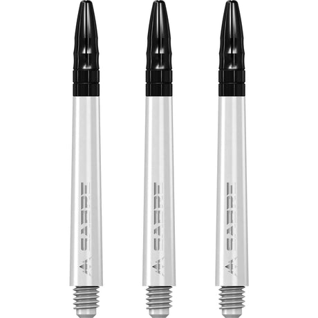 *Mission Sabre Shafts - Polycarbonate Dart Stems - White - Black Top - view 2