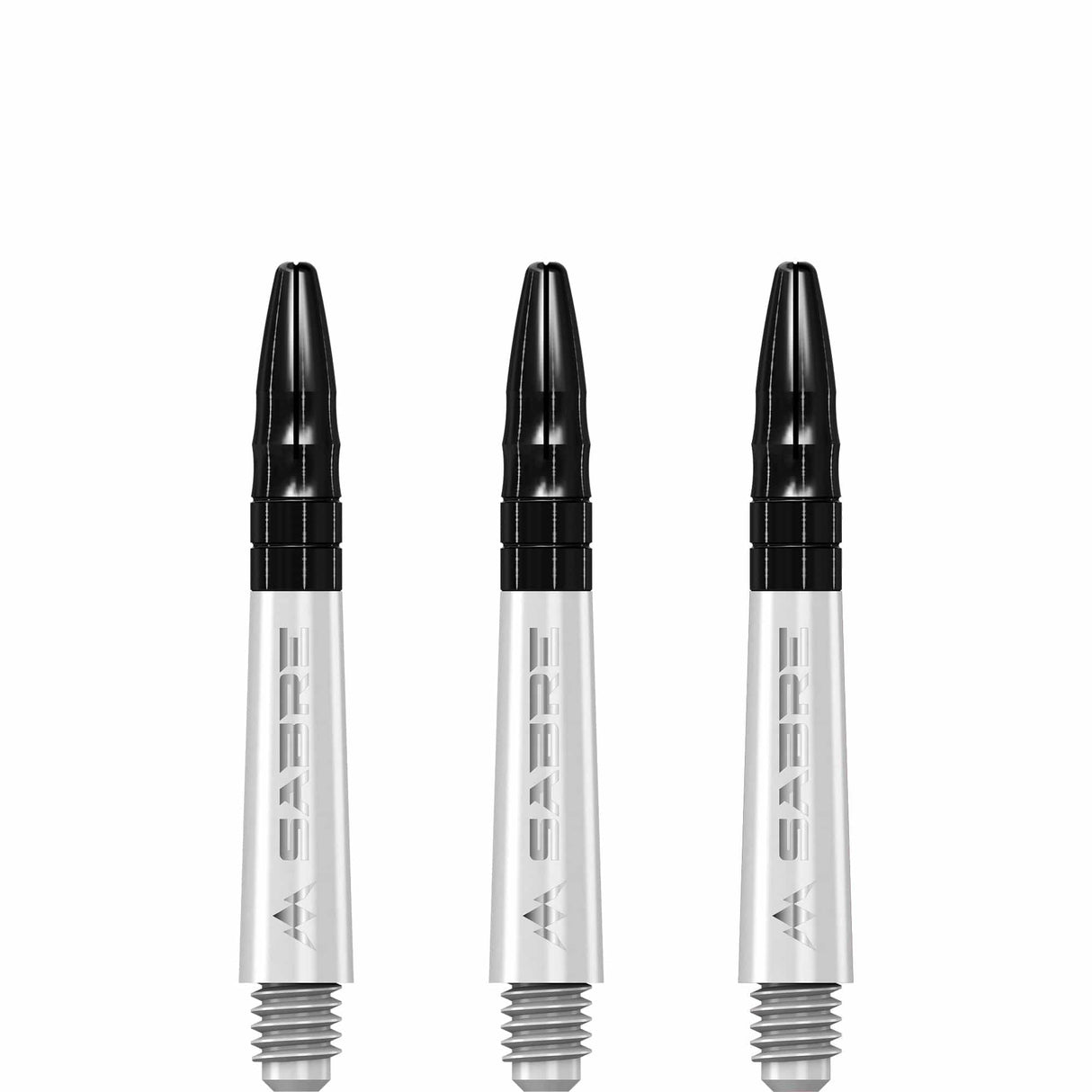*Mission Sabre Shafts - Polycarbonate Dart Stems - White - Black Top - view 5