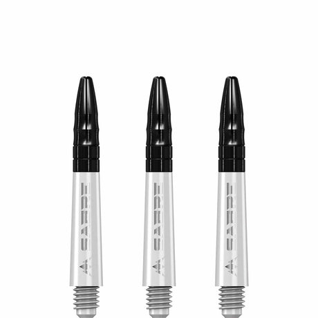 *Mission Sabre Shafts - Polycarbonate Dart Stems - White - Black Top - view 5