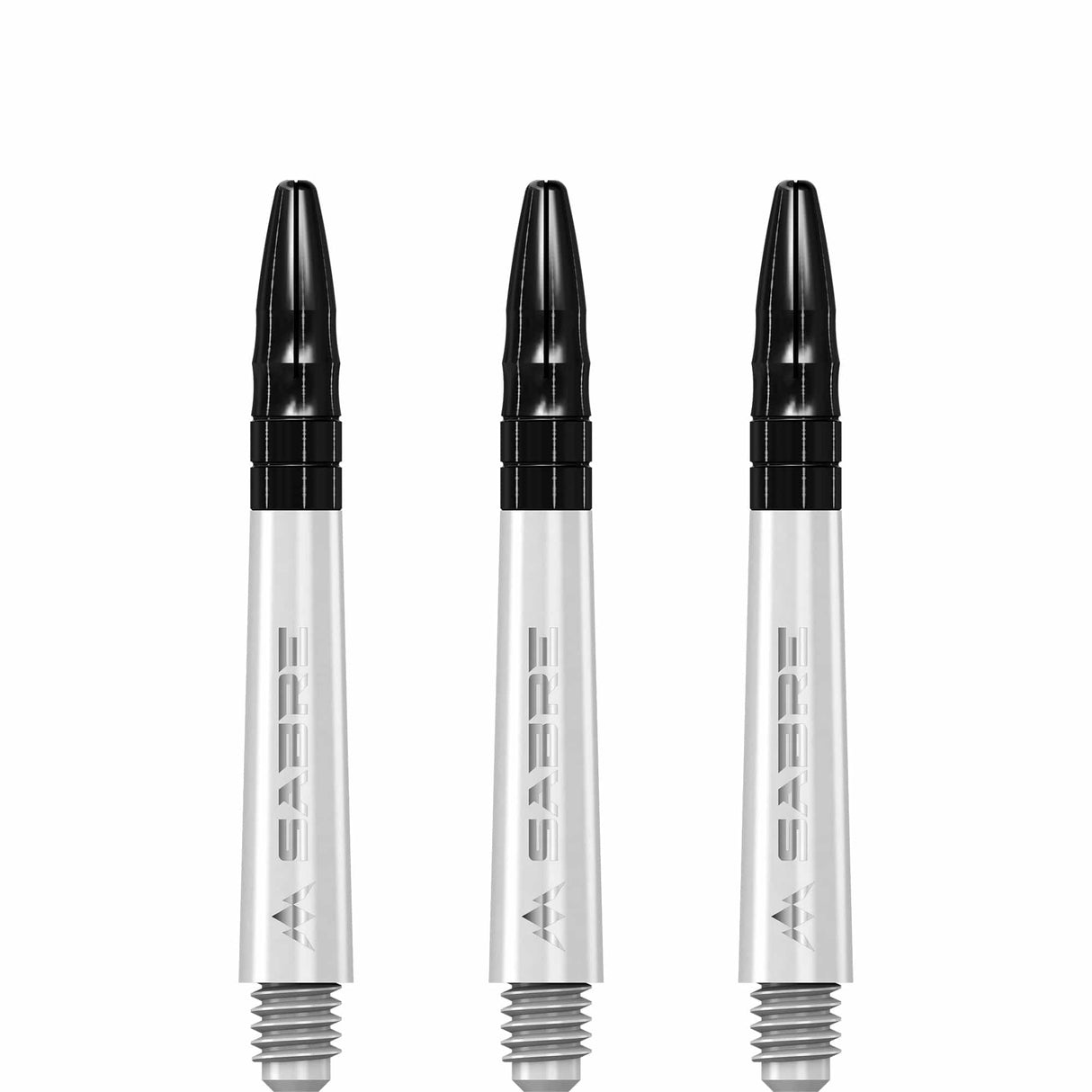 *Mission Sabre Shafts - Polycarbonate Dart Stems - White - Black Top - view 4