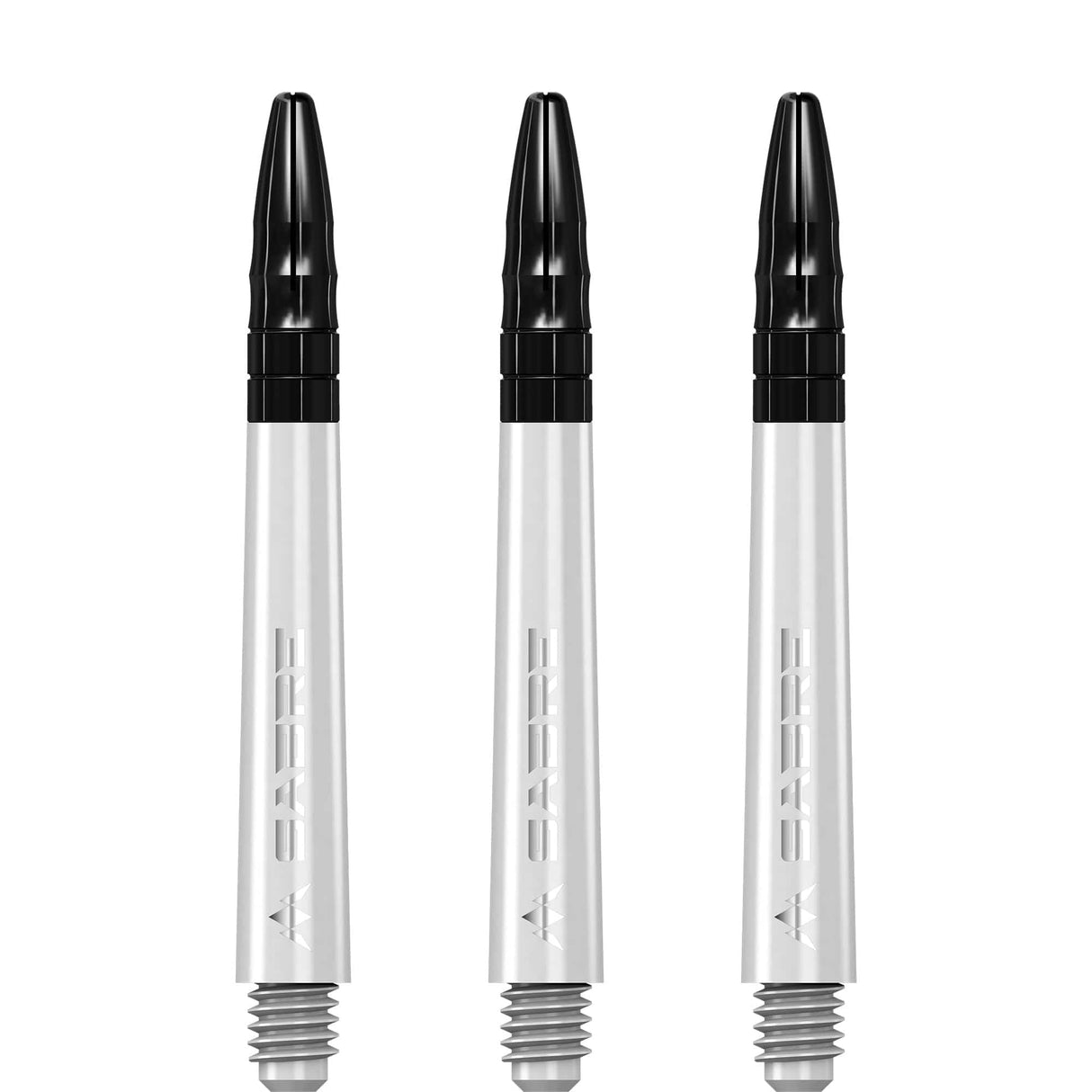 *Mission Sabre Shafts - Polycarbonate Dart Stems - White - Black Top - view 3