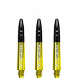 *Mission Sabre Shafts - Polycarbonate Dart Stems - Yellow - Black Top - view 5