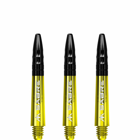 *Mission Sabre Shafts - Polycarbonate Dart Stems - Yellow - Black Top - view 5