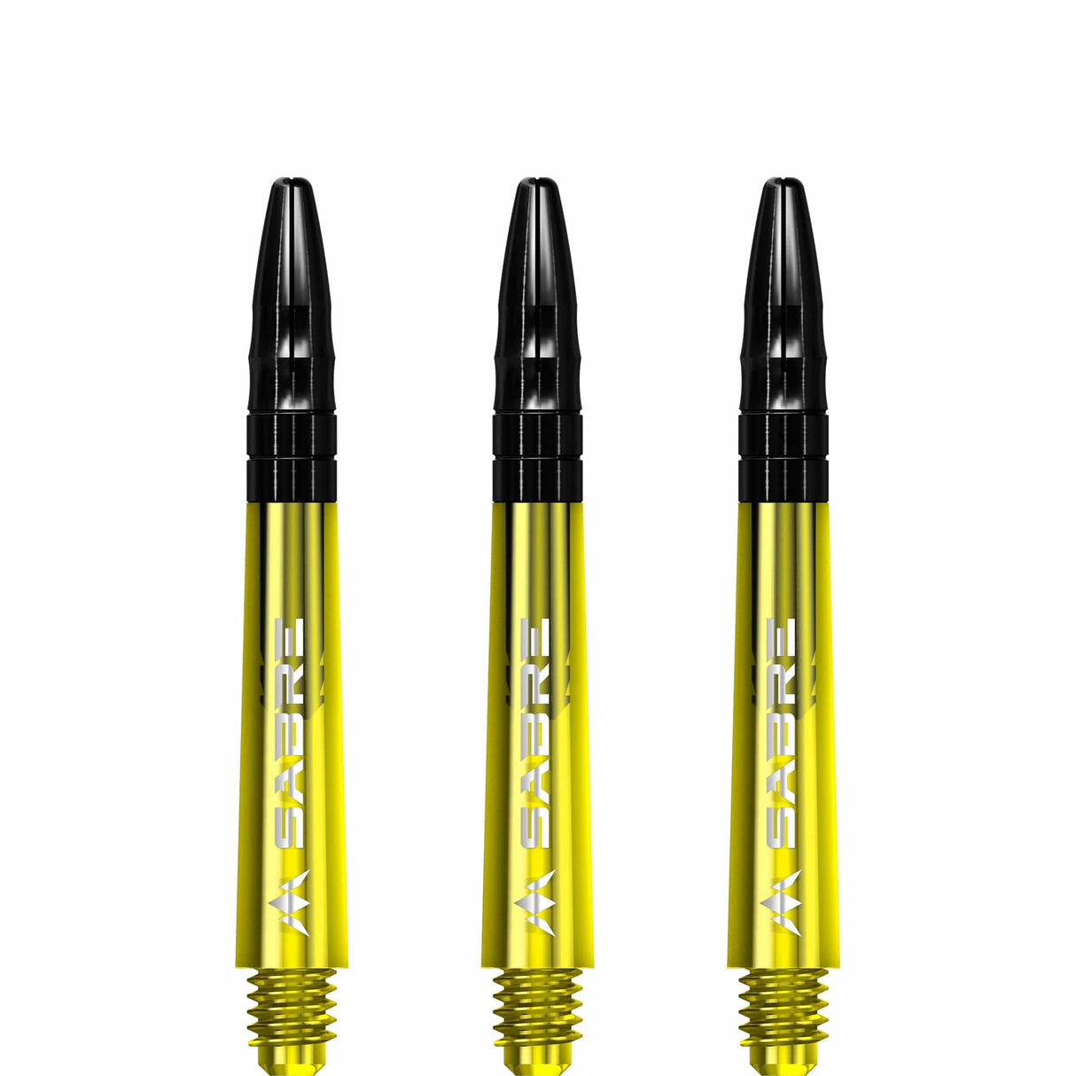 *Mission Sabre Shafts - Polycarbonate Dart Stems - Yellow - Black Top - view 4