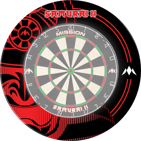 Mission Samurai II Professional Dartboard Surround - Red - view 4