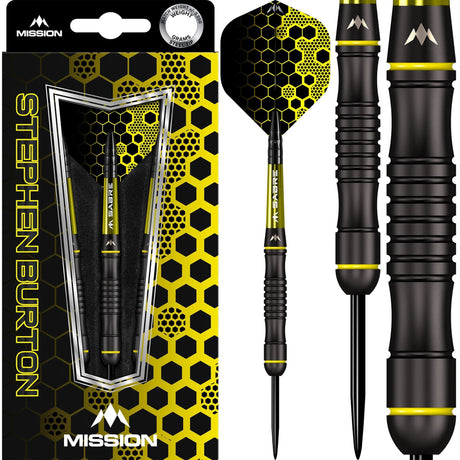 Mission Stephen Burton Darts - Steel Tip - 90% - Black Titanium - Bertie - view 5