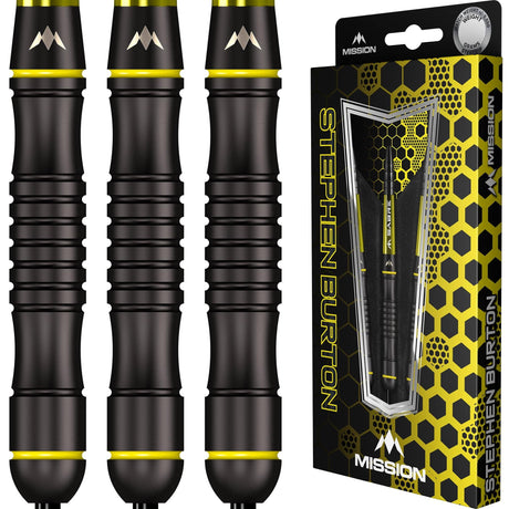 Mission Stephen Burton Darts - Steel Tip - 90% - Black Titanium - Bertie - view 3