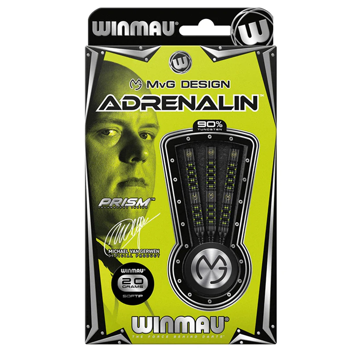 Michael Van Gerwen MVG Adrenalin 90% Tungsten Soft Tip Darts by Winmau - view 4