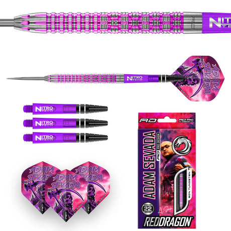 Red Dragon Adam Sevada 90% Tungsten Steel Tip Darts - view 5