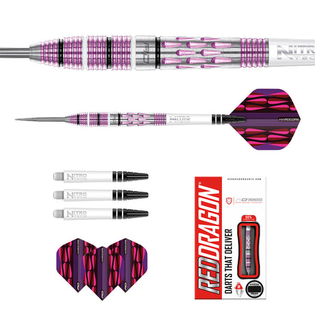 Artura Shocking Pink 90% Tungsten Steel Tip Darts by Red Dragon - view 5
