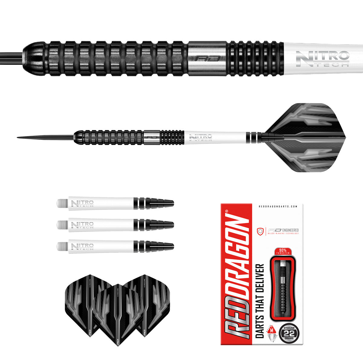 Carnage 2 90% Tungsten Steel Tip Darts by Red Dragon - view 5