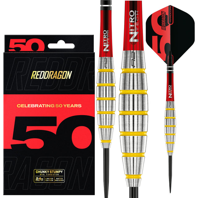 Red Dragon Chunky Stumpy 3 85% Tungsten Steel Tip Darts