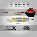 Red Dragon Chunky Stumpy 3 85% Tungsten Steel Tip Darts - view 5