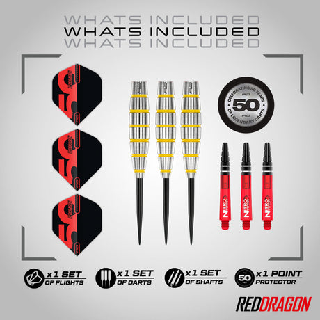 Red Dragon Chunky Stumpy 3 85% Tungsten Steel Tip Darts - view 2