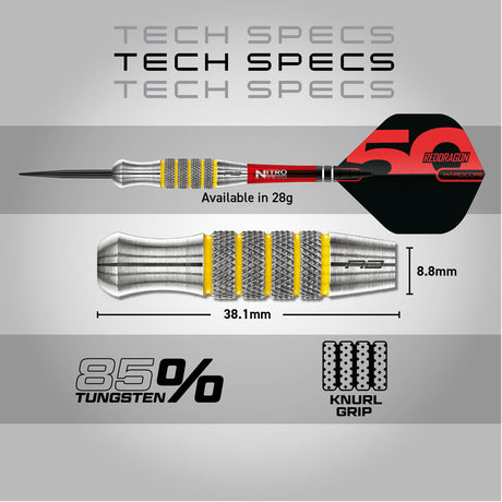 Red Dragon Chunky Stumpy 7 85% Tungsten Steel Tip Darts - view 5