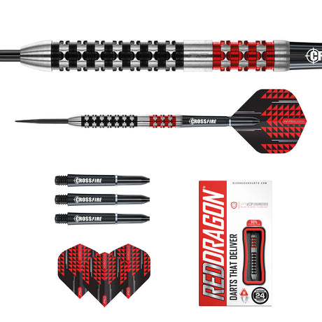Crossfire 90% Tungsten Steel Tip Darts by Red Dragon - view 5