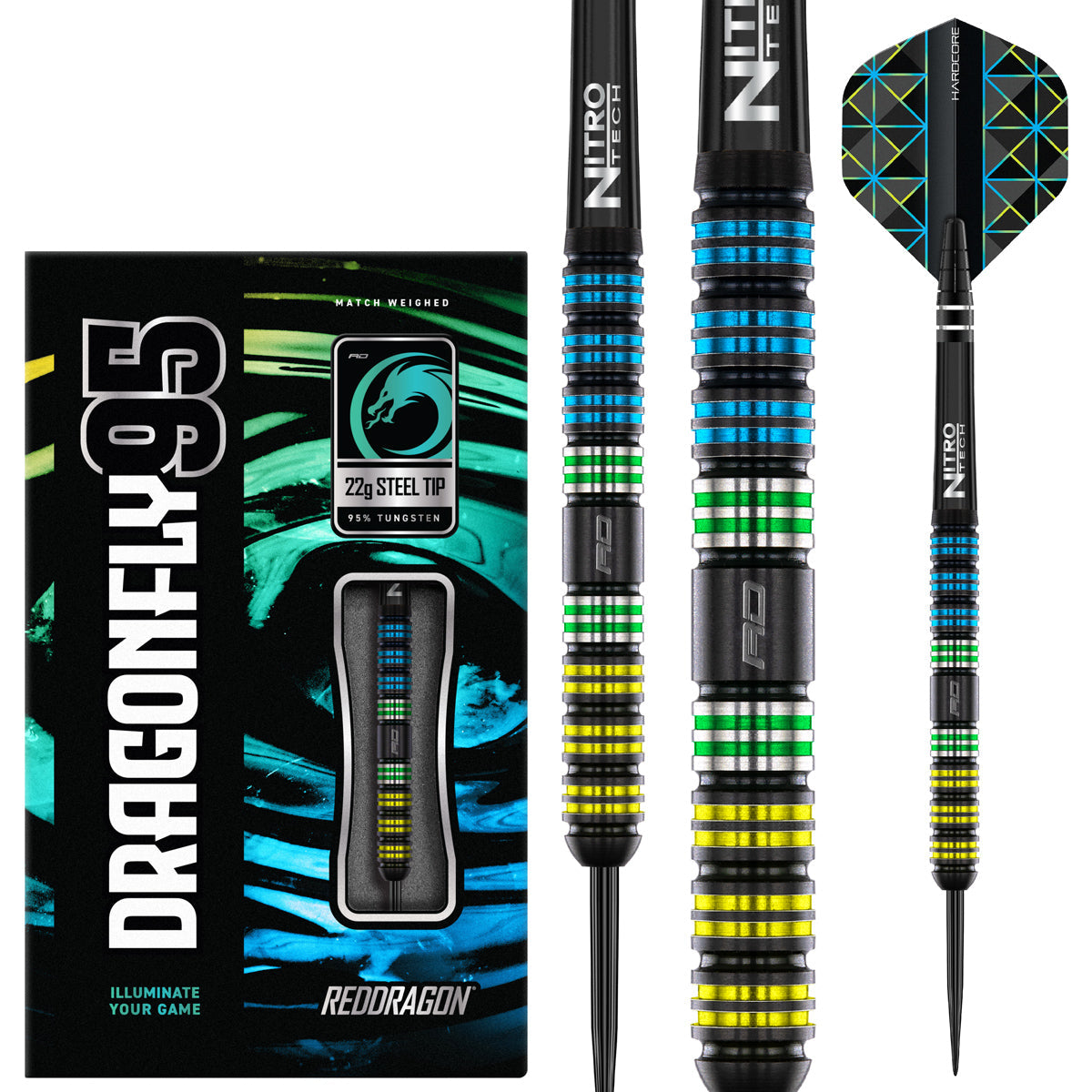 Red Dragon Dragonfly 95 Parallel 95% Tungsten Steel Tip Darts
