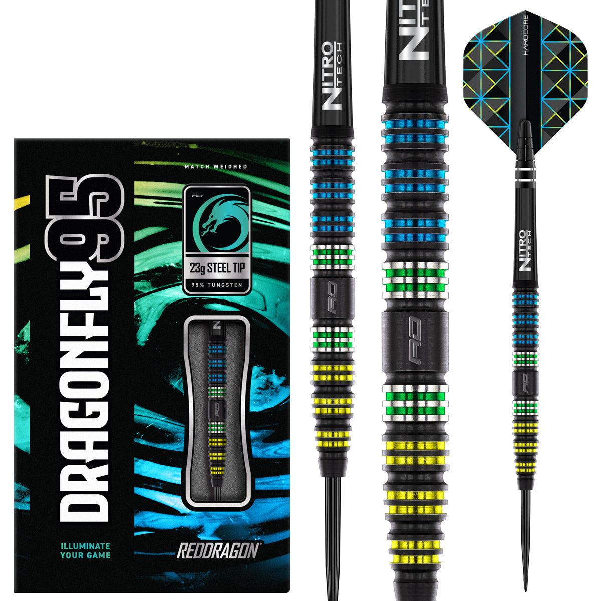 Red Dragon Dragonfly 95 Tapered 95% Tungsten Steel Tip Darts