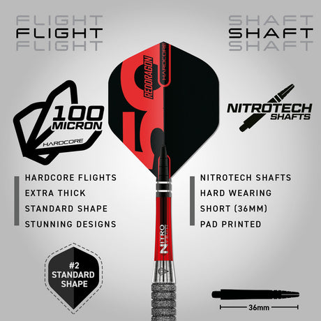Red Dragon Element 6C 90% Tungsten Steel Tip Darts - view 3