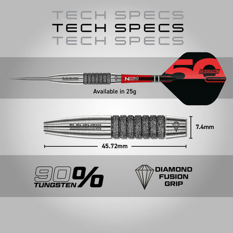 Red Dragon Element 6C 90% Tungsten Steel Tip Darts - view 5