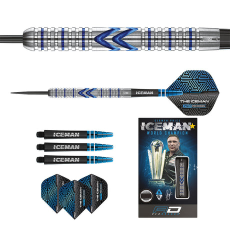 Gerwyn Price Iceman Midnight Edition 90% Tungsten Steel Tip Darts by Red Dragon - view 5