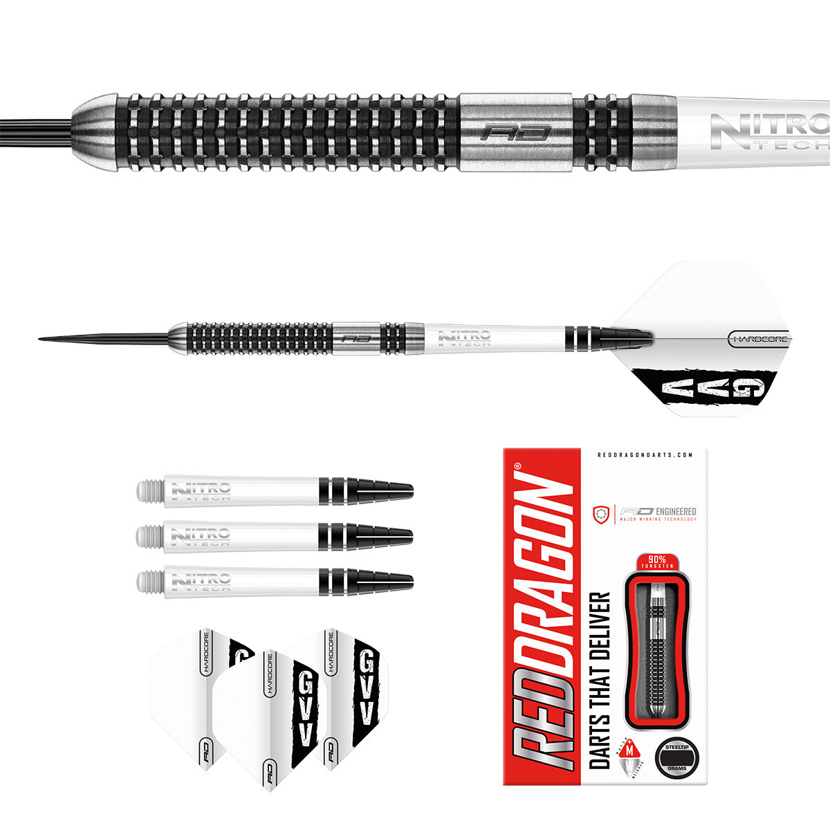 Gian van Veen Axis SE 90% Tungsten Steel Tip Darts by Red Dragon - view 5