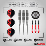 Red Dragon Grizzly 2 85% Tungsten Steel Tip Darts - view 2