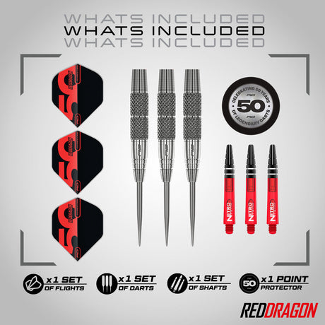 Red Dragon Grizzly 2 85% Tungsten Steel Tip Darts - view 2