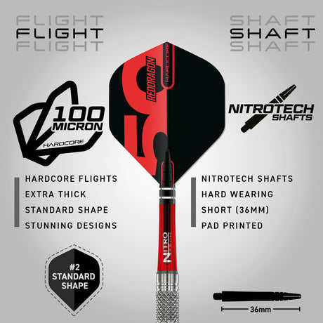 Red Dragon Grizzly 4 85% Tungsten Steel Tip Darts - view 3