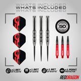 Red Dragon Hexoset 3 90% Tungsten Steel Tip Darts - view 2