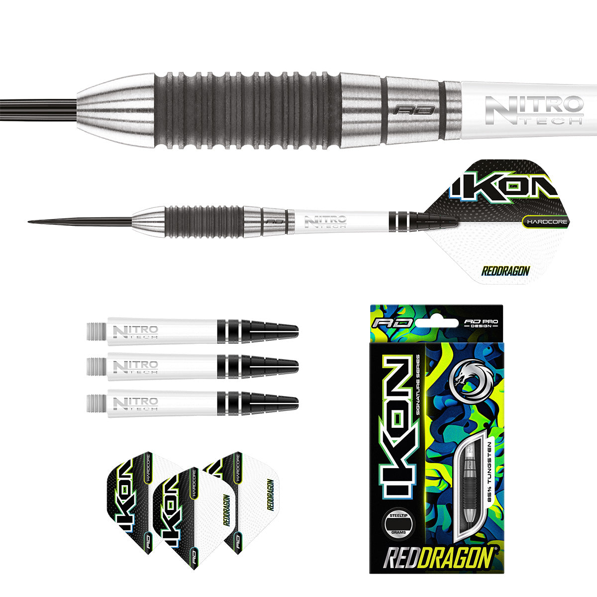 Ikon 1.2 85% Tungsten Steel Tip Darts by Red Dragon - view 5