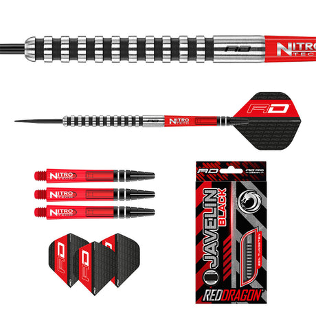 Javelin Black 85% Tungsten Steel Tip Darts by Red Dragon - view 5