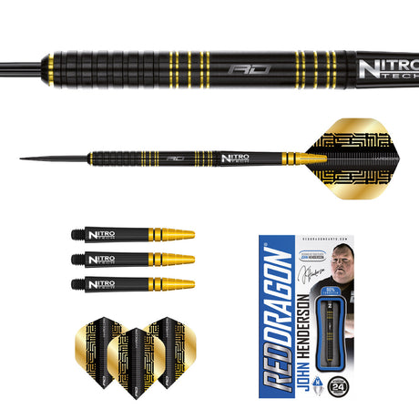 John Henderson SE 90% Tungsten Steel Tip Darts by Red Dragon - view 5