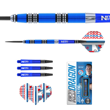 Josh Payne 90% Tungsten Steel Tip Darts by Red Dragon - view 5
