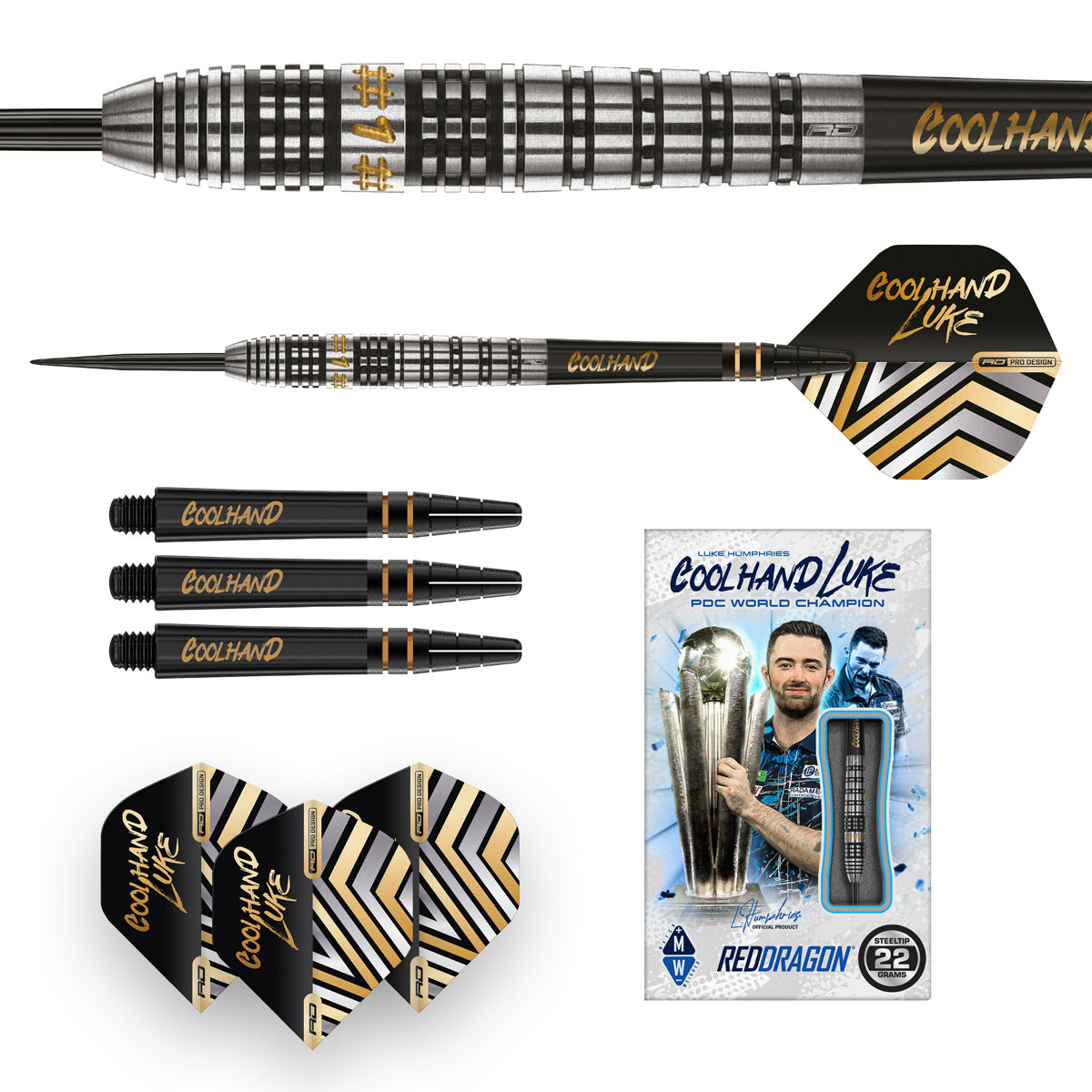 Red Dragon Luke Humphries Prestige 90% Tungsten Steel Tip Darts - view 4