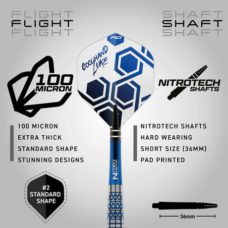 Red Dragon Luke Humphries TX5 90% Tungsten Steel Tip Darts - view 3