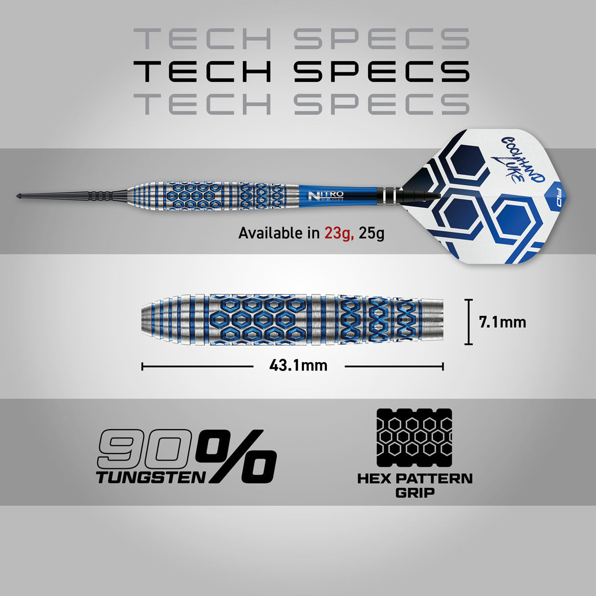 Red Dragon Luke Humphries TX5 90% Tungsten Steel Tip Darts - view 6