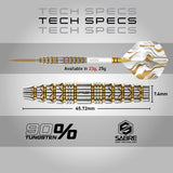 Red Dragon Paradym Gold Torpedo 90% Tungstem Steel Tip Darts - view 5