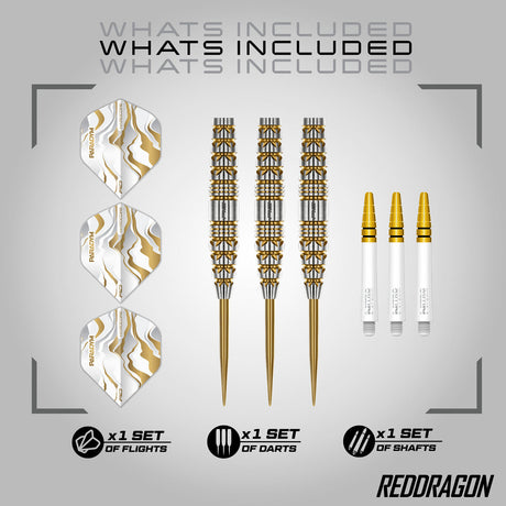 Red Dragon Paradym Gold Torpedo 90% Tungstem Steel Tip Darts - view 2