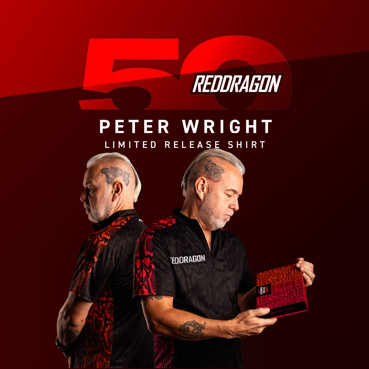 Red Dragon Peter Wright 50 Years Limited Edition Dart Shirt - view 3