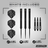 Red Dragon Peter Wright Black Mamba 90% Tungsten Steel Tip Darts - view 2