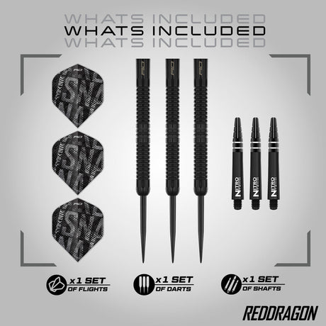 Red Dragon Peter Wright Black Mamba 90% Tungsten Steel Tip Darts - view 2