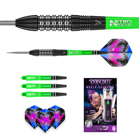 Peter Wright Black Strike 90% Tungsten Steel Tip Darts by Red Dragon - view 5