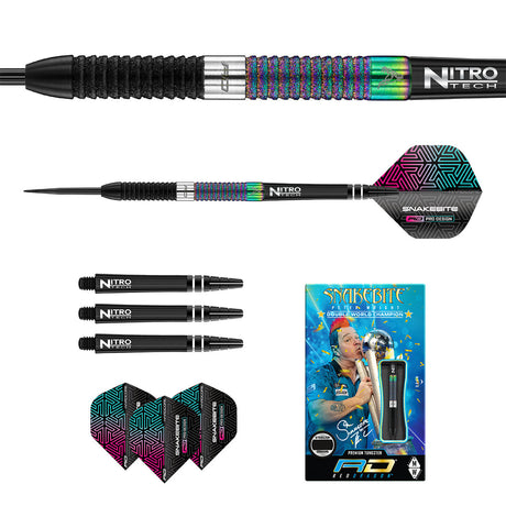 Peter Wright World Champion Diamond Edition 90% Tungsten Steel Tip Darts by Red Dragon - view 5