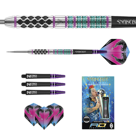 Peter Wright Supa Venom 90% Tungsten Steel Tip Darts by Red Dragon - view 5